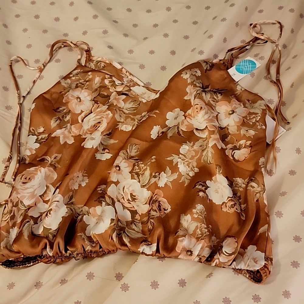 Addison Satin Cropped Cami